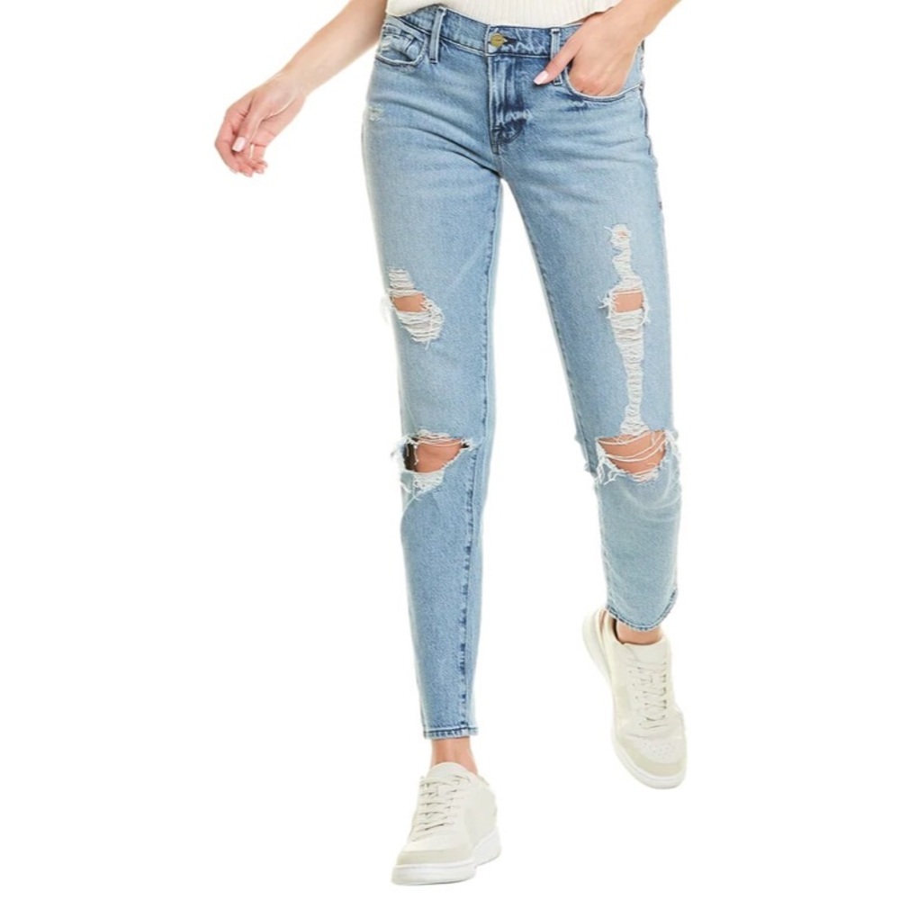 FRAME Le Garçon jeans in Beldon Rips